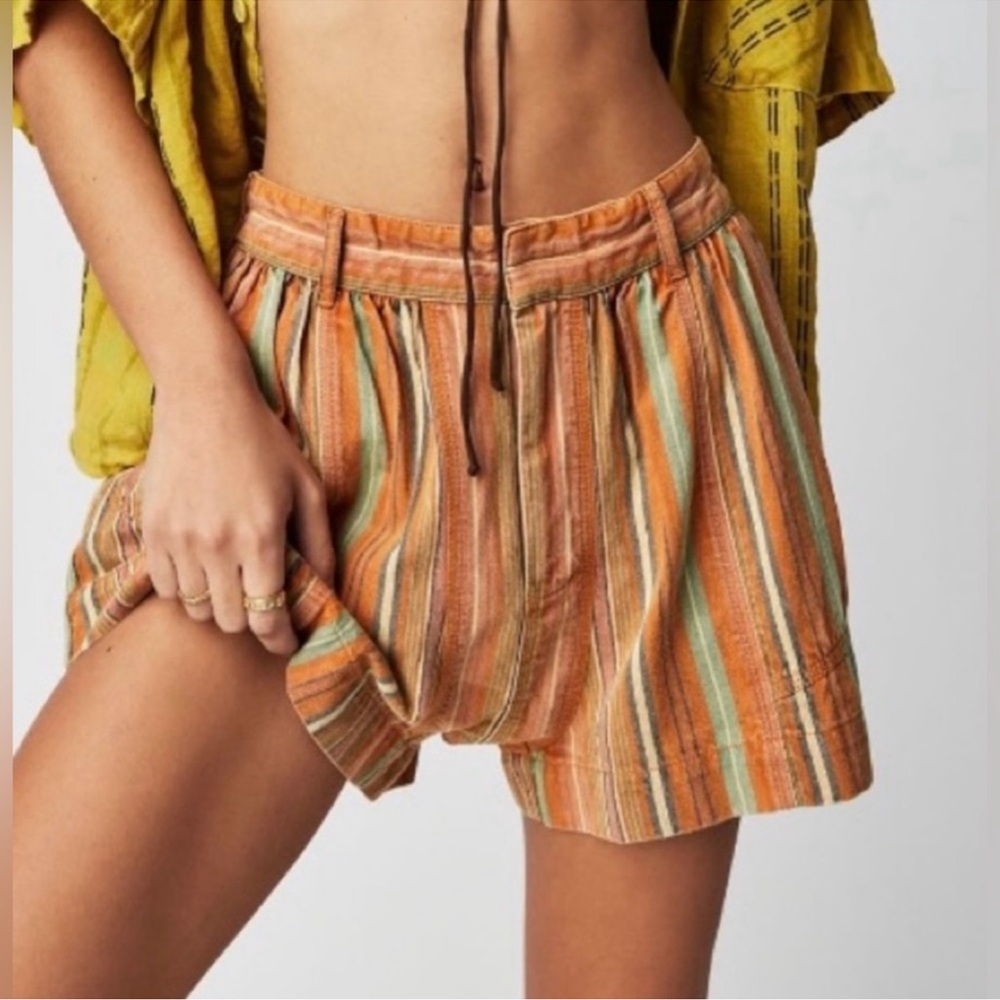 Free People Multicolor Striped Shorts